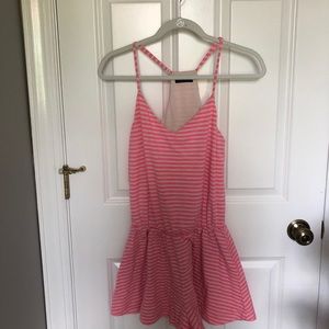 Gap pink and white romper.